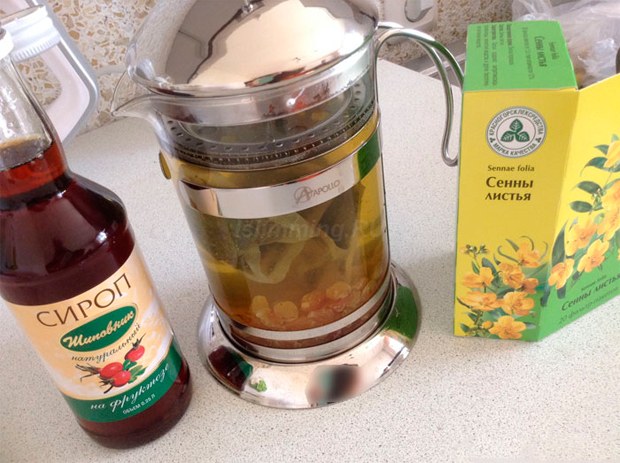 Слабительная смесь с белым изюмом